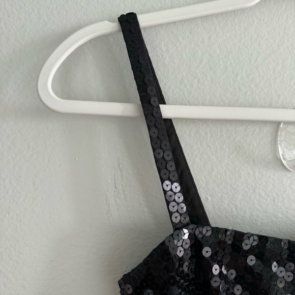 Vintage Sonia Rykiel Paris Spaghetti Strap Sequin Mini Dress Size XS - Picture 5 of 11